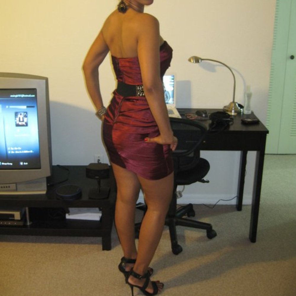 Bebe Strapless Dress with Belt - Size Small - Picture 5 of 5
